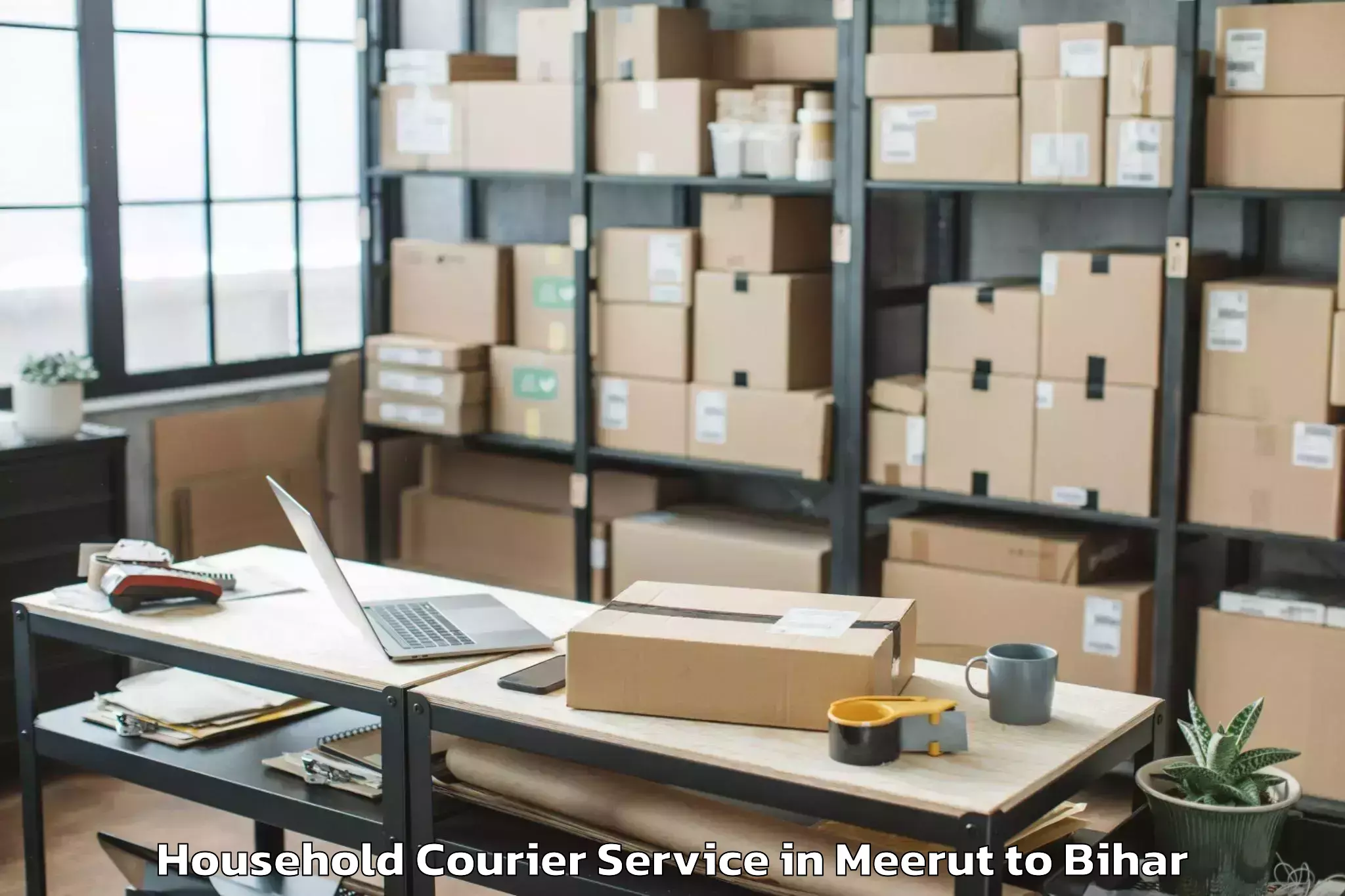 Book Meerut to Majhaulia Household Courier Online